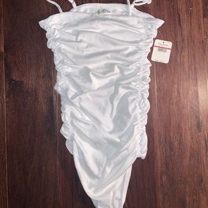 White Free People one piece swimsuit